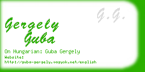 gergely guba business card